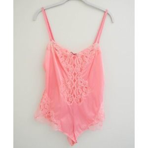 Vintage Nylon Pink Teddy Lingerie